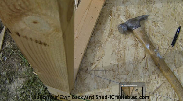 How to build shed walls lining up shed walls with shed floor